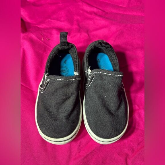 Wonder Nation Black Canvas Slip Ons EPC Size 4 Excellent Preloved Condition - Picture 5 of 8